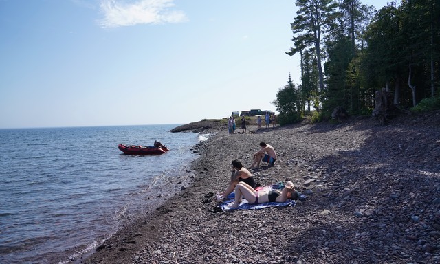 Chillin on the high rock bay beach