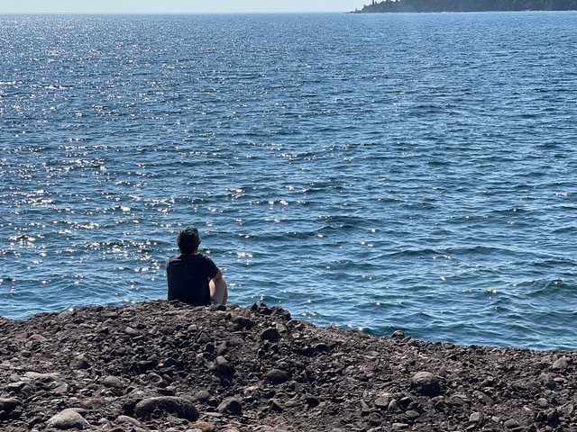 Takin a brake at High Rock Bay