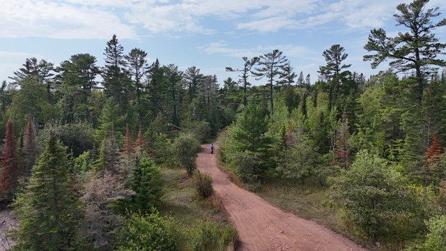 Jon takes off to explore the mountain bike trails