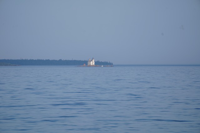 Gull Rock Lighthouse from the campsite