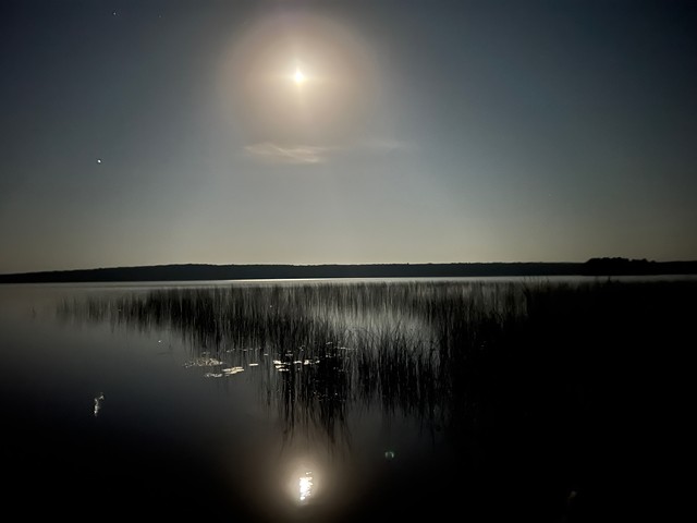 Bright ass moon over Perch Lake
