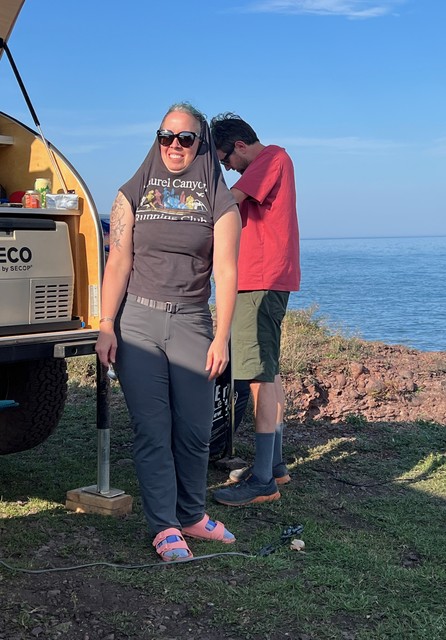 Beavis was trying to keep the flies off of her neck