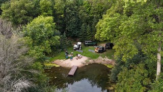 Our hipcamp site from the drone