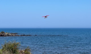 A little float plane cruised by our site