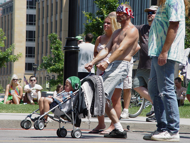 This dude was rocking out with his stroller