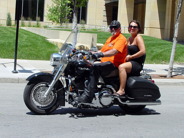 Kari on a motorcycle!