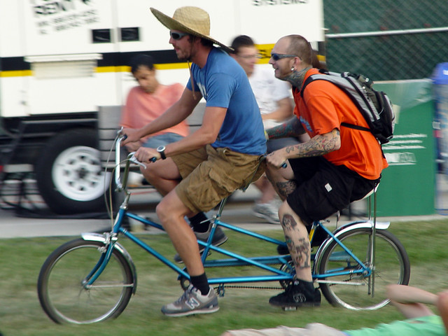 These dudes were flying around the festival.  I sorta want one of these bikes.
