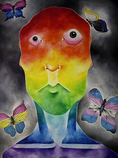 A wild piece of art at the saddle