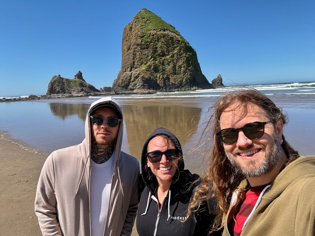It was very windy on Cannon Beach