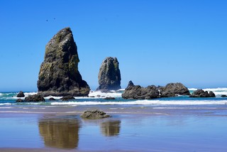 Some giant, interesting rocks at Cannon beach