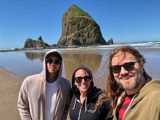 It was very windy on Cannon Beach