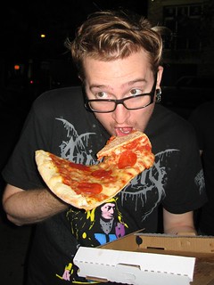 pizza - Harper and some huge pizza