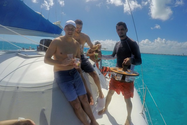 Passin out some tequila