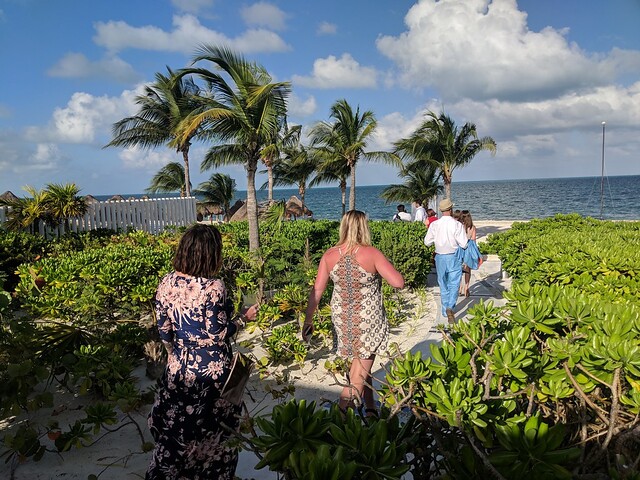 Making our way to the wedding ceremony