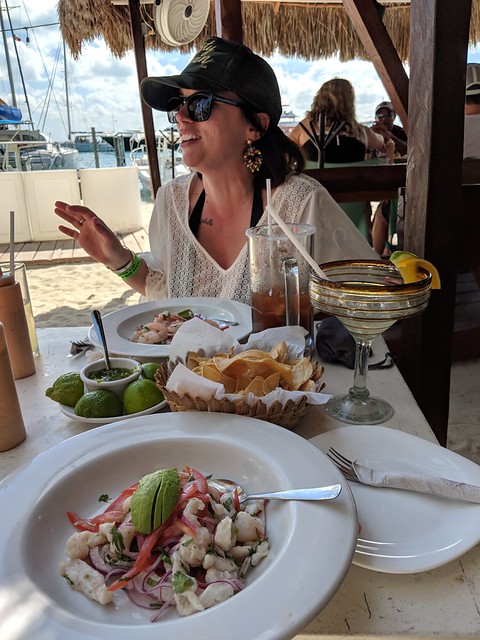 Enjoying some amazing fish ceviches