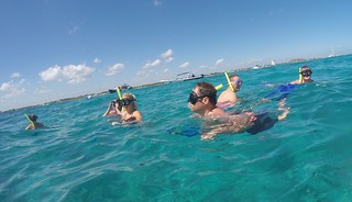 Snorkeling off the coast of Cancun