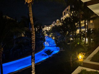The (not-so) lazy river outside of our room