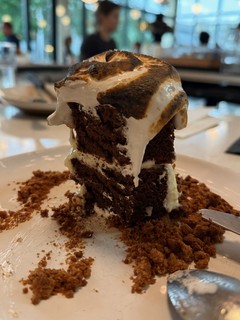 A giant piece of s'more cake