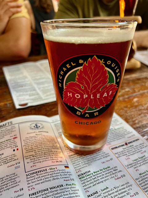 Having a pull off the last keg of Anchor Steam at Hopleaf