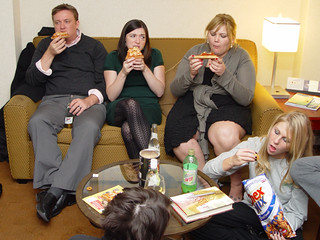 pizza - After that huge dinner, we apparently needed more food.