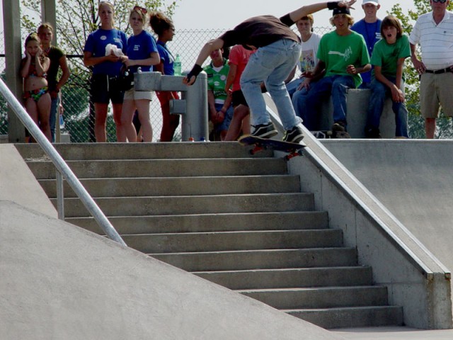 360 over the 10 stair at Ankeny Skatepark