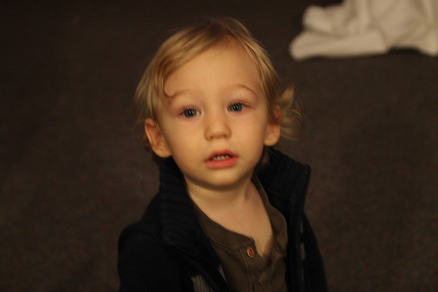 Hudson staring at me.