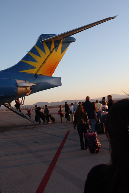 Goin up the poop chute.