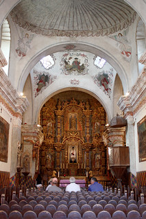 Inside the San Xavier Mission