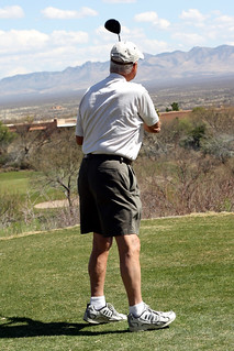 Golf - Grandpa watching his ball