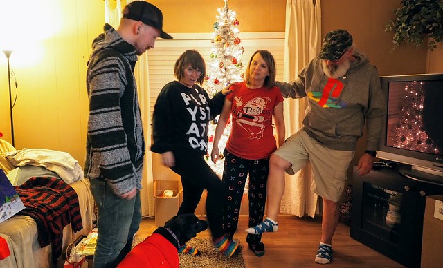 Checking out their new Playstation socks