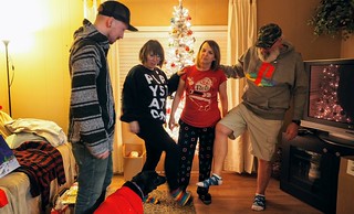 Checking out their new Playstation socks