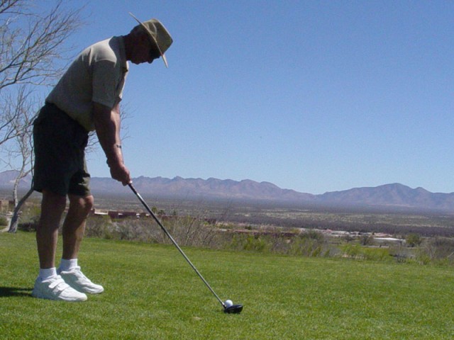 Grandpa golfing