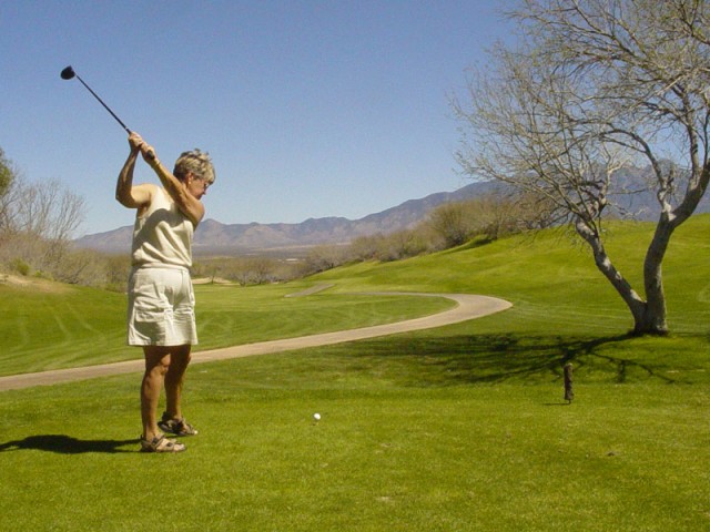 Grandma golfing