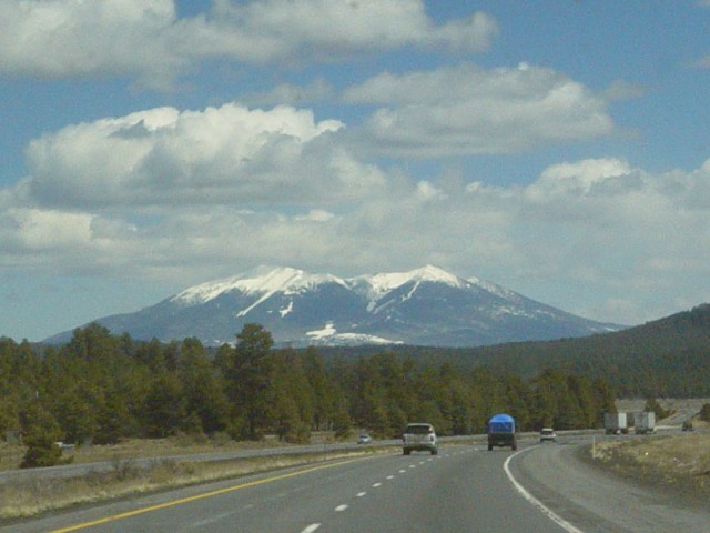 Some mountains on the way back from the Grand Canyon