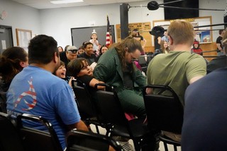 Yah Boy's Manager got knocked into the crowd