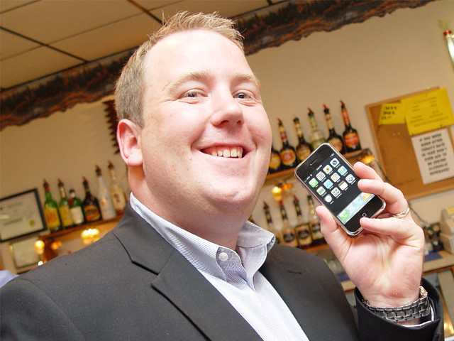 Gully and his iphone