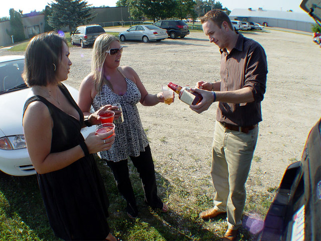 Tailgating at a Wedding Reception