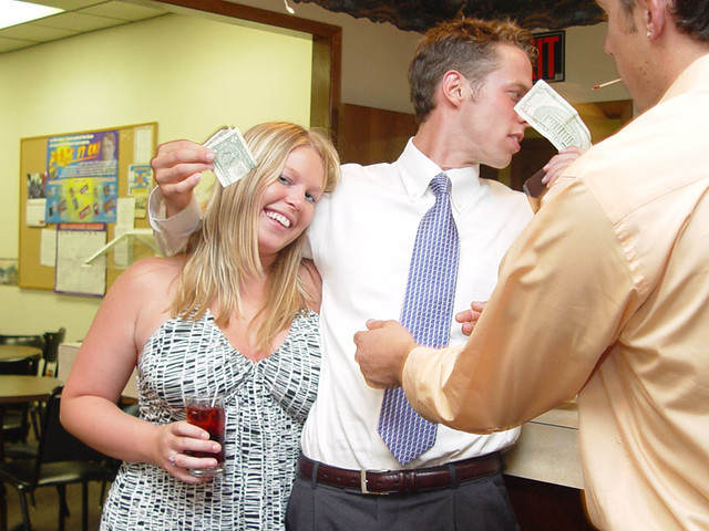 Matt flashing six dollars