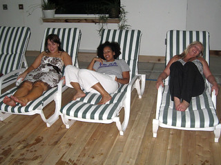 Before we talked them into swimming