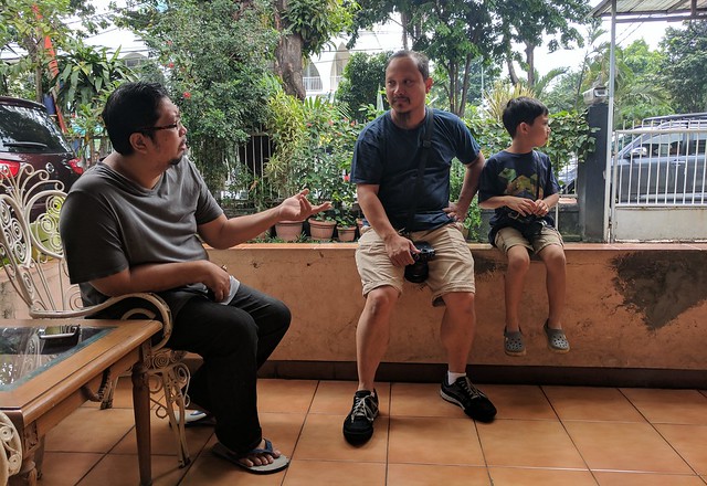 Hanging in the neighborhood Ivan grew up in. This was right next to a mosque where they were blar...