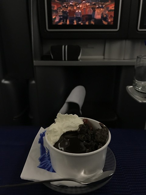 And after the cheeses and wines they came around with a cart and freshly made-to-order ice cream sundaes. I was so full.