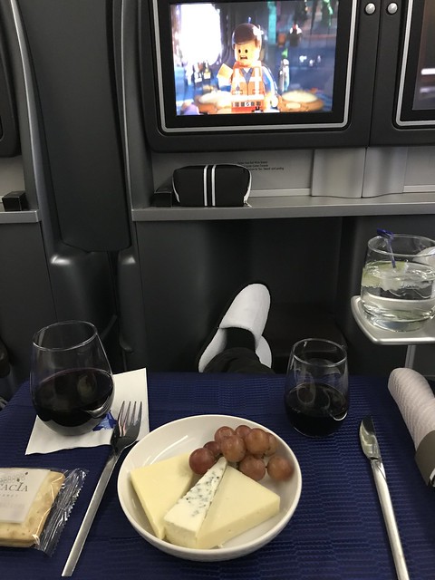 After dinner they served some cheeses and grapes with port.