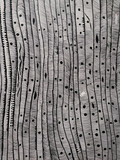 Another interesting b/w piece at the Yayoi exhibit