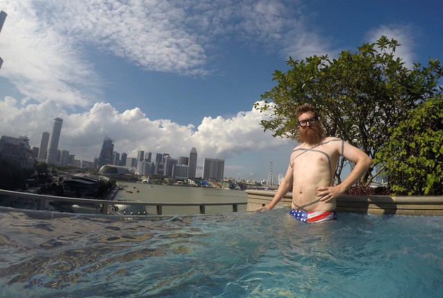 Hangin in this lil hot tub with Harper