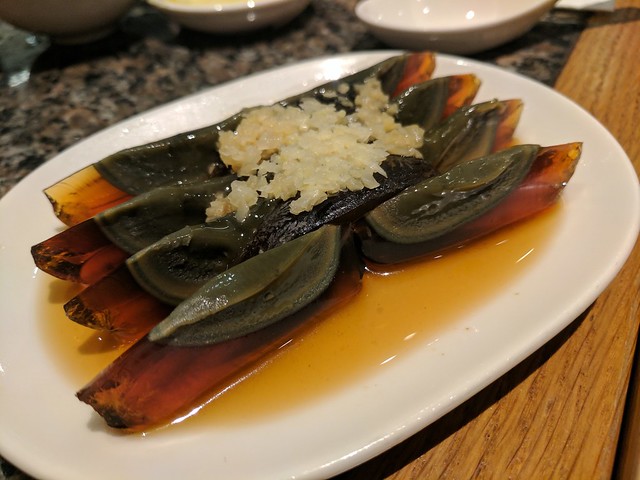 A century egg - actually pretty tasty