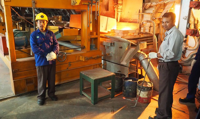 This picture is orange because of glass melting lava