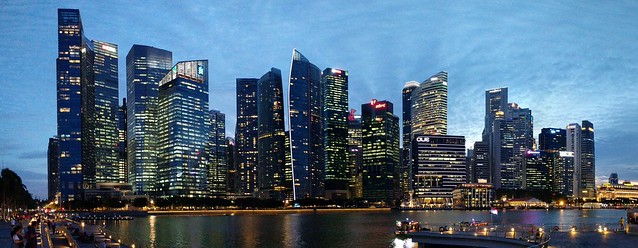 Part of the Singapore skyline