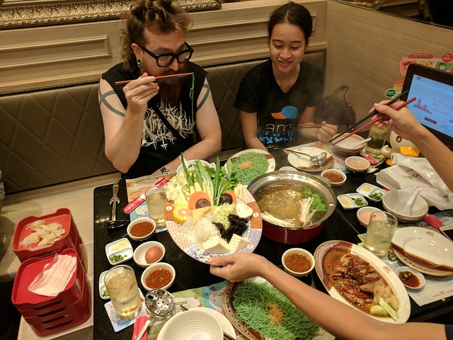 This thai style hot pot in one of the many malls we toured was very tasty
