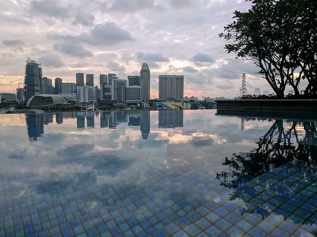 Sunrise from the roof deck pool