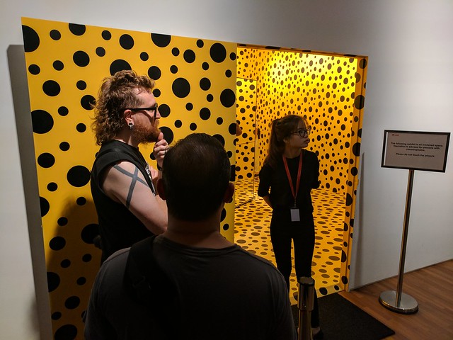 Bout to go into this polka dot room